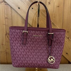 Michael Kors Jet Set Travel Extra-Small Logo Top-Zip Tote Bag